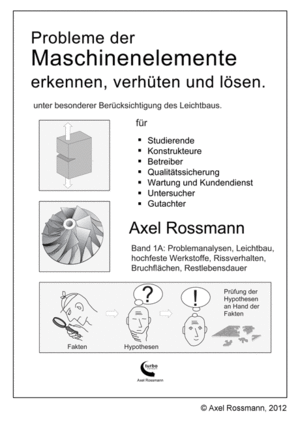 Band Maschinenelemente 1A Cover, Leichtbau, Problemanalysen, hochfeste Werkstoffe, Rissverhalten, Bruchflächen Restlebensdauer