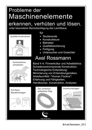 Band Maschinenelemente 4A Cover, Firmenkultur und Arbeitsklima, Technologische Entwicklung, Erfahrung und Fähigkeiten, Handbücher, Konstruktion, Analysen