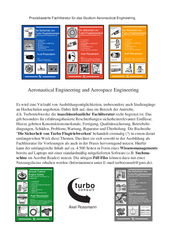 Aeronautical Engineering: Fachliteratur, Technologie, Flugtriebwerke